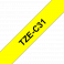 סרט סימון ברוחב 12 מ"מ Brother TZE-C31 - שחור על רקע צהוב זוהר