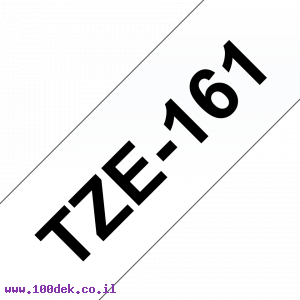 סרט סימון ברוחב 36 מ"מ Brother TZE-161 - שחור על רקע שקוף