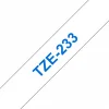 סרט סימון ברוחב 12 מ"מ Brother TZE-233 - כחול על רקע לבן