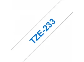 תמונה של מוצר סרט סימון ברוחב 12 מ"מ Brother TZE-233 - כחול על רקע לבן