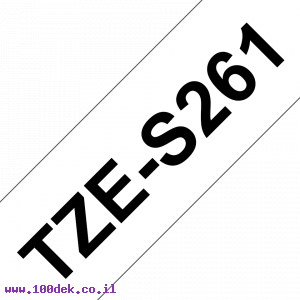 סרט סימון ברוחב 36 מ"מ Brother TZE-S261 - שחור על רקע לבן