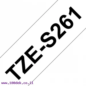 סרט סימון ברוחב 36 מ"מ Brother TZE-S261 - שחור על רקע לבן