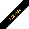 סרט סימון ברוחב 12 מ"מ Brother TZE-334 - זהב על רקע שחור