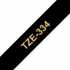 סרט סימון ברוחב 12 מ"מ Brother TZE-334 - זהב על רקע שחור