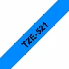 סרט סימון ברוחב 9 מ"מ Brother TZE-521 - שחור על רקע כחול