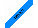 תמונה של מוצר סרט סימון ברוחב 9 מ"מ Brother TZE-521 - שחור על רקע כחול
