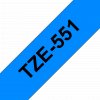 סרט סימון ברוחב 24 מ"מ Brother TZE-551 - שחור על רקע כחול