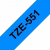 סרט סימון ברוחב 24 מ"מ Brother TZE-551 - שחור על רקע כחול