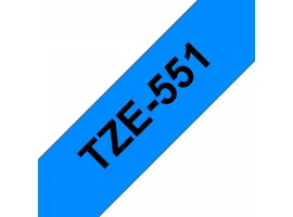 תמונה של מוצר סרט סימון ברוחב 24 מ"מ Brother TZE-551 - שחור על רקע כחול