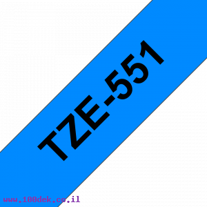 סרט סימון ברוחב 24 מ"מ Brother TZE-551 - שחור על רקע כחול