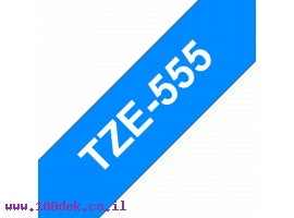 תמונה של מוצר סרט סימון ברוחב 24 מ"מ Brother TZE-555 - לבן על רקע כחול