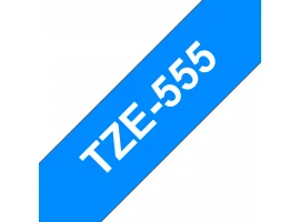 תמונה של מוצר סרט סימון ברוחב 24 מ"מ Brother TZE-555 - לבן על רקע כחול