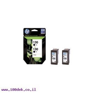 ראש דיו מקורי HP 130 C9504HE שחור - זוג