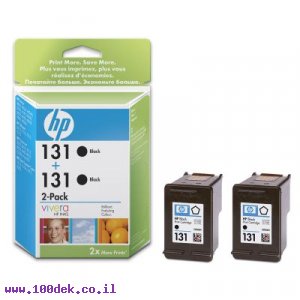 ראש דיו מקורי HP 130 CB331HE שחור - זוג