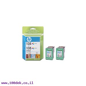 ראש דיו מקורי HP 135 CB332HE צבעוני - זוג