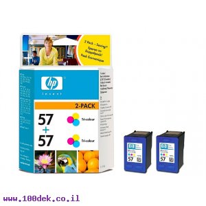 ראש דיו מקורי HP 57A C9503A צבעוני - זוג