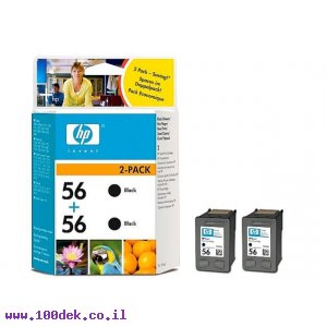 ראש דיו מקורי HP 56A C9502A שחור - זוג