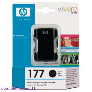 מילוי דיו HP 177 שחור C8719HE 8253 HC מקורי