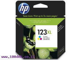 תמונה של מוצר דיו למדפסת HP F6V18AE/123XL צבעוני - מקורי