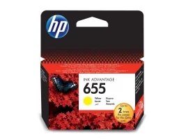 תמונה של מוצר דיו למדפסת HP CZ112AE/655 צהוב - מקורי