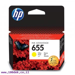דיו למדפסת HP CZ112AE/655 צהוב - מקורי