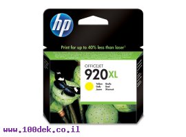 תמונה של מוצר דיו למדפסת HP CD974AN/920XL צהוב - מקורי