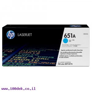 טונר HP CE341A/651A כחול/ציאן - מקורי