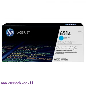 טונר HP CE341A/651A כחול/ציאן - מקורי