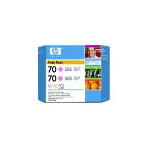 מילוי דיו מקורי HP 70 CB346A מג'נטה לייט - זוג