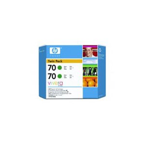 מילוי דיו מקורי HP 70 CB348A ירוק - זוג
