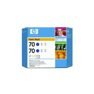 מילוי דיו מקורי HP 70 CB349A כחול - זוג