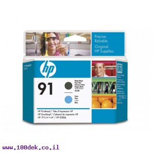 ראש הדפסה 91 שחור מט+ציאן C9460A HP מקורי