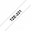 סרט סימון ברוחב 9 מ"מ Brother TZE-221 - שחור על רקע לבן