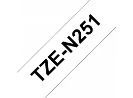 תמונה של מוצר סרט סימון ברוחב 24 מ"מ Brother TZE-N251 - שחור על רקע לבן