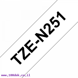 סרט סימון ברוחב 24 מ"מ Brother TZE-N251 - שחור על רקע לבן