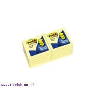 מזכרית דביקה 75X75 מ"מ - אקורדיון, 12 חבילות של 100 דפים