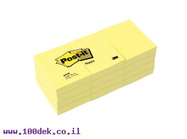 תמונה של מוצר מזכרית דביקה Post-it צהוב - 38x51 מ"מ - 12 יחידות