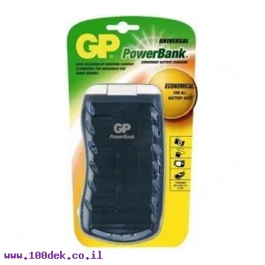 מטען אוניברסלי GP PowerBank טוען מגוון סוללות AA/AAA/D/C/9V