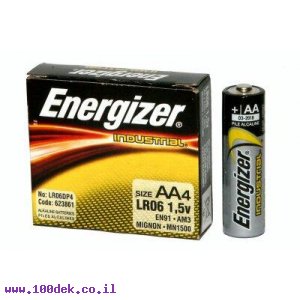 סוללה אלקלין  אצבע AA ENERGIZER  יחידות 4