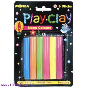פלסטלינה 6X רגיל בבליסטר 100B T