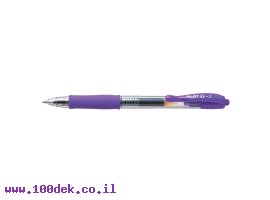 תמונה של מוצר עט ג'ל עם לחצן פיילוט Pilot G2 - סגול 0.5 מ"מ