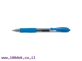 תמונה של מוצר עט ג'ל עם לחצן פיילוט Pilot G2 - תכלת 0.5 מ"מ