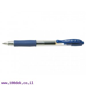 עט ג'ל עם לחצן פיילוט Pilot G2 - כחול 0.5 מ"מ