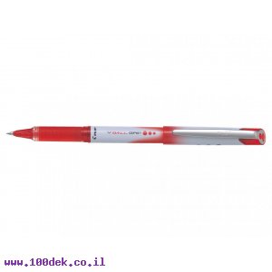 עט רולר פיילוט Pilot V-BALL גריפ - אדום 0.5 מ"מ