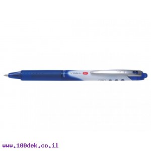 עט רולר עם לחצן פיילוט Pilot V-BALL RT - כחול 0.5 מ"מ