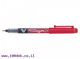 תמונה של מוצר עט ראש לבד פיילוט Pilot V-SIGNPEN - אדום 0.5 מ"מ