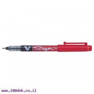 עט ראש לבד פיילוט Pilot V-SIGNPEN - אדום 0.5 מ"מ