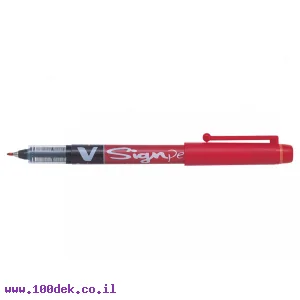 עט ראש לבד פיילוט Pilot V-SIGNPEN - אדום 0.5 מ"מ
