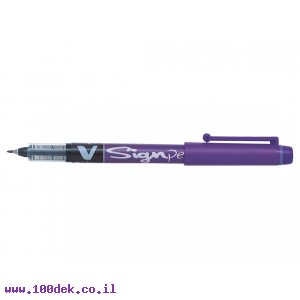 עט ראש לבד פיילוט Pilot V-SIGNPEN - סגול 0.5 מ"מ