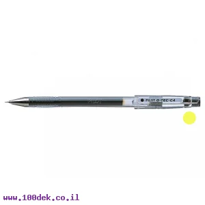 עט ג'ל פיילוט Pilot G-TEC-C4 - צהוב 0.4 מ"מ